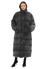 Black Quilted Mock Collar Jacket 1