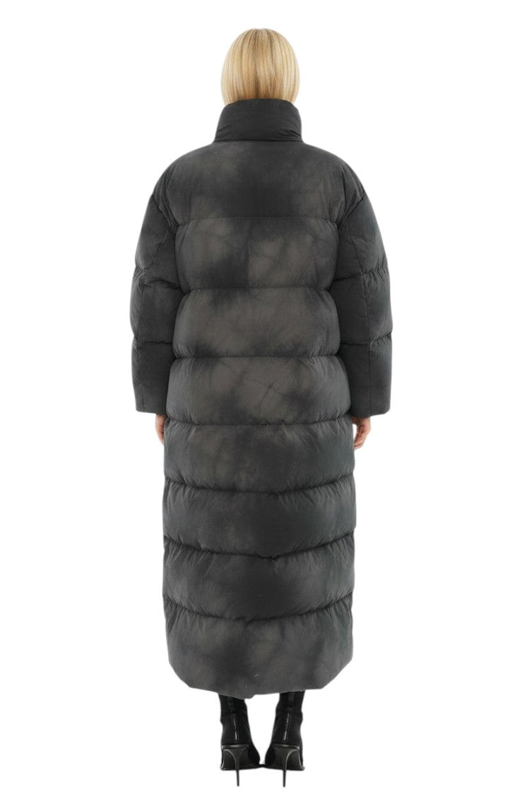 Black Quilted Mock Collar Jacket 2