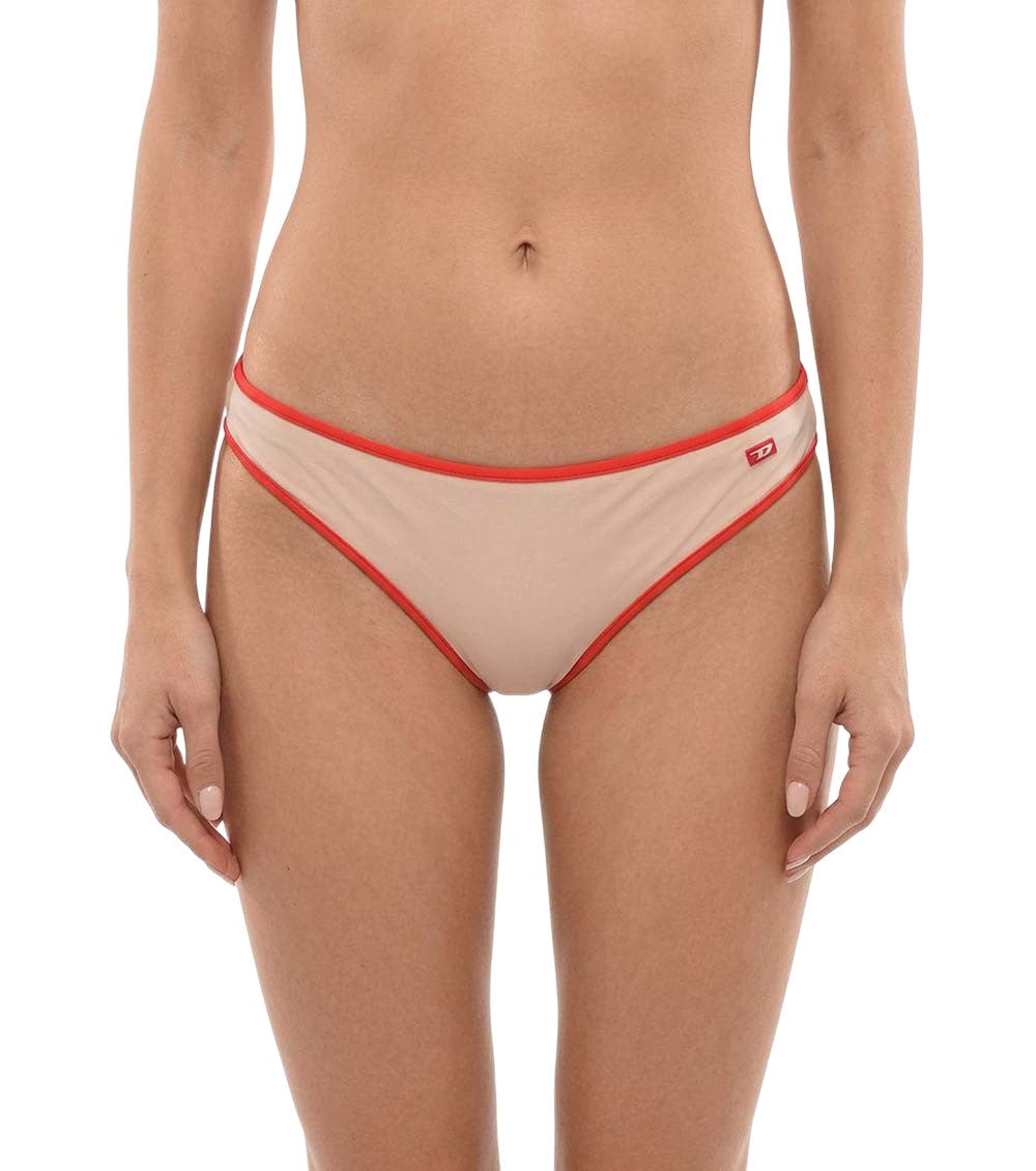 Beige Logo Bikini Bottom Swimwear 1