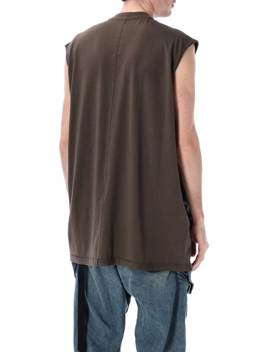 Dark Brown Sleeveless T-Shirt 2