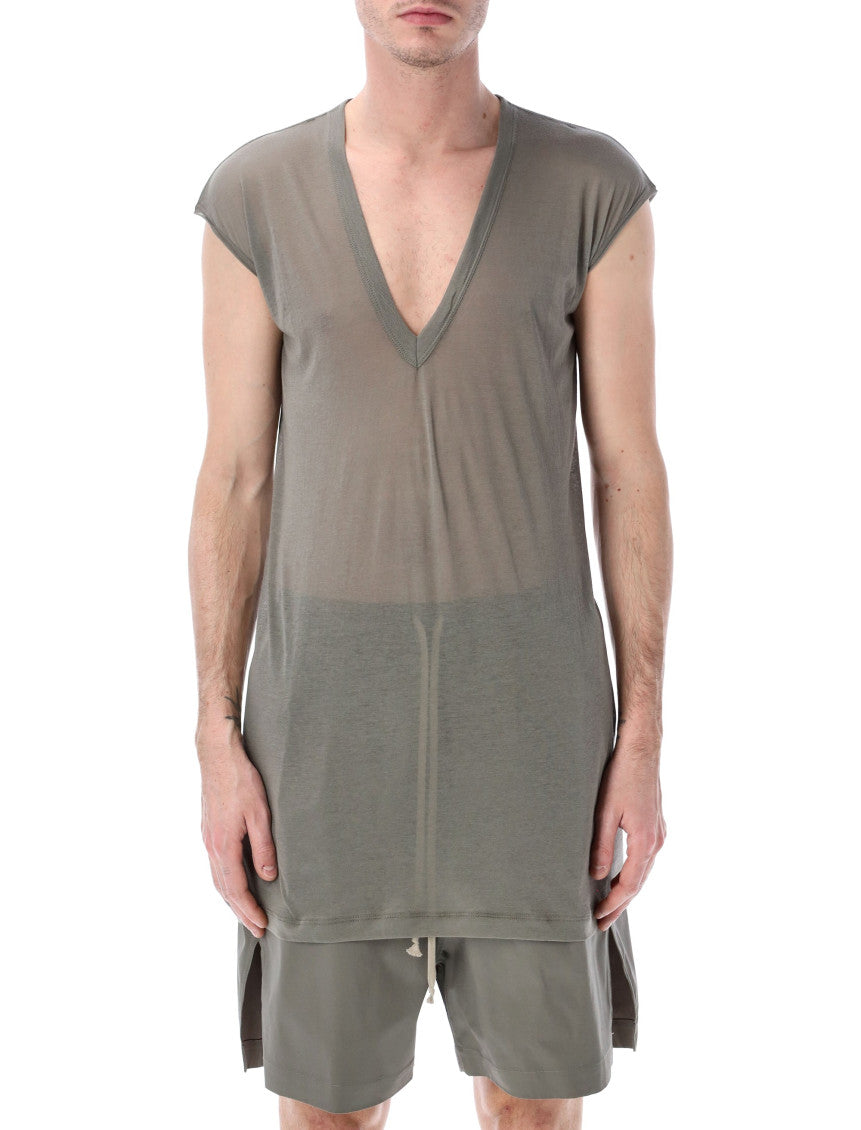 Olive V Neck T-Shirt 1