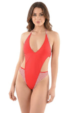 Red Stripes Swimwear 1