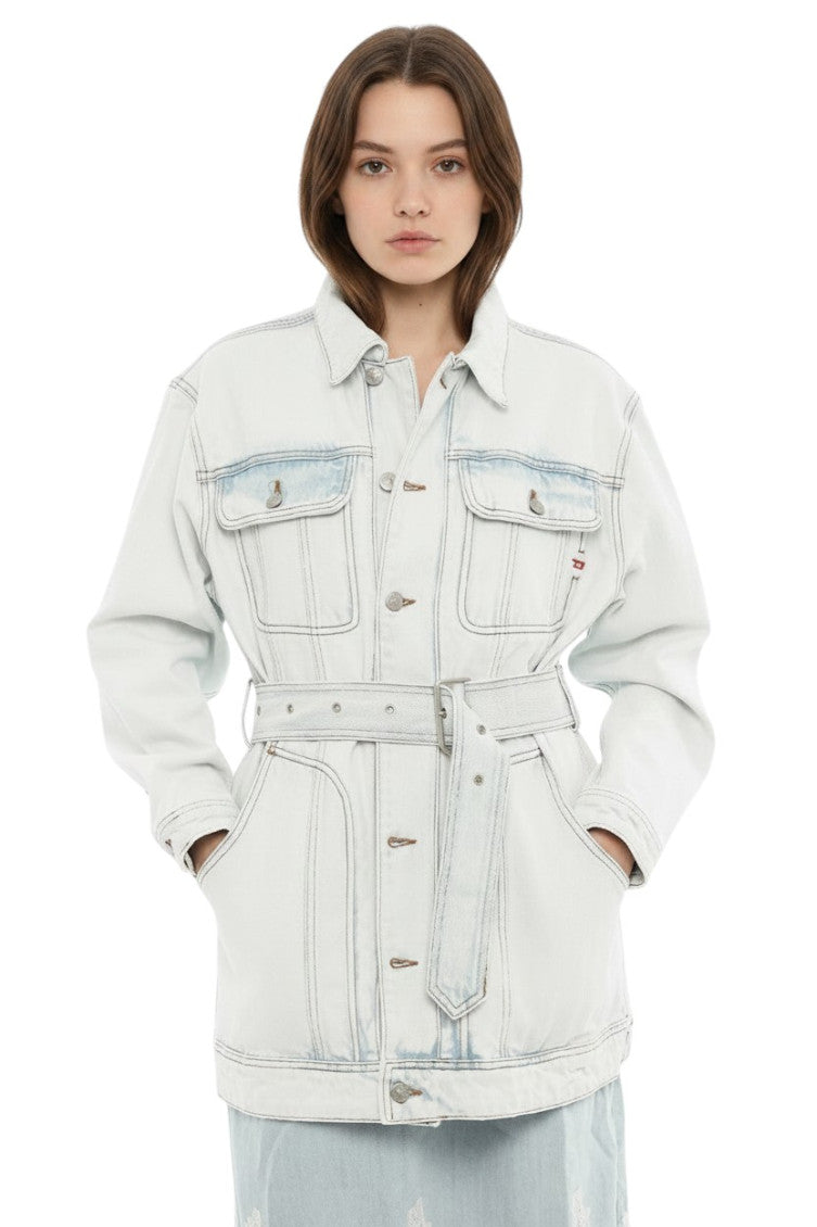 Light Blue Shirt Collar Jacket 1
