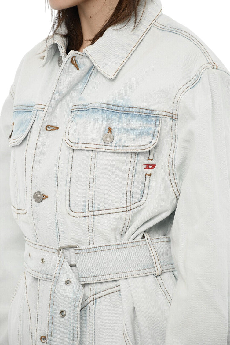 Light Blue Shirt Collar Jacket 3
