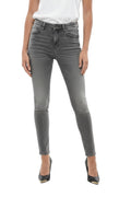 Grey Stone Washed Denim Skinny Fit Jeans BABHILA with 14cm Rise 1