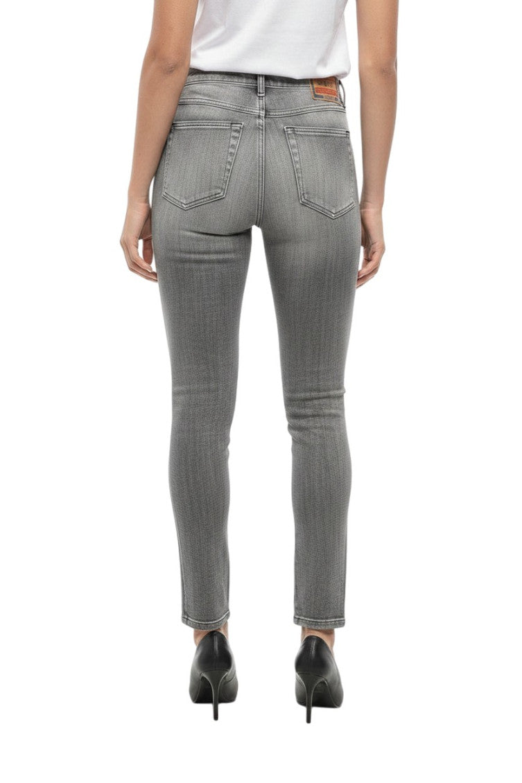 Grey Stone Washed Denim Skinny Fit Jeans BABHILA with 14cm Rise 2