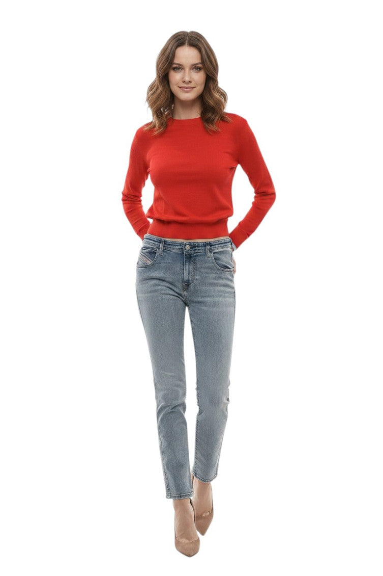Sky Blue Skinny Mid Rise Jeans 1