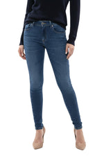 Blue Skinny Low Rise Jeans 1