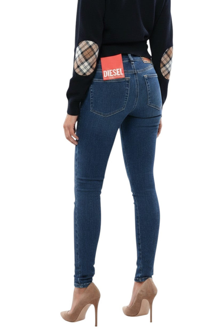 Blue Skinny Low Rise Jeans 2