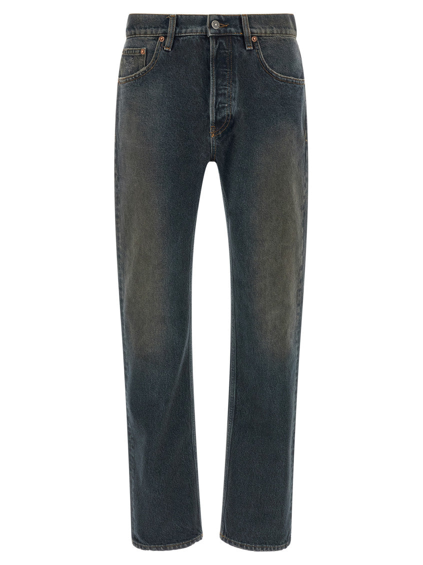 Blue Mid Rise Jeans 1