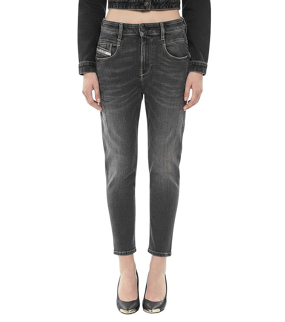 Grey Boyfriend Mid Rise Jeans 1