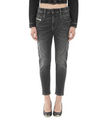 Grey Boyfriend Mid Rise Jeans 1