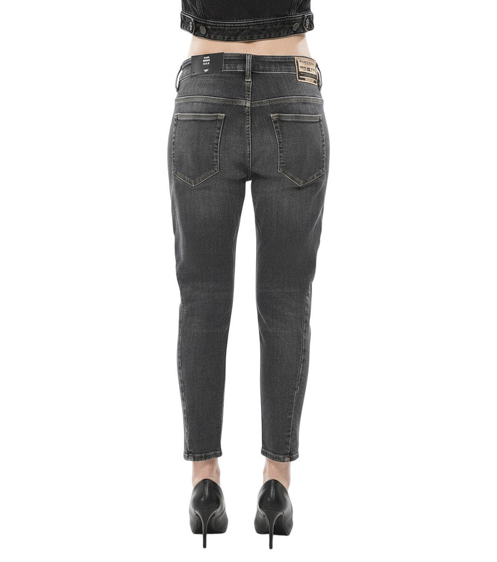 Grey Boyfriend Mid Rise Jeans 2