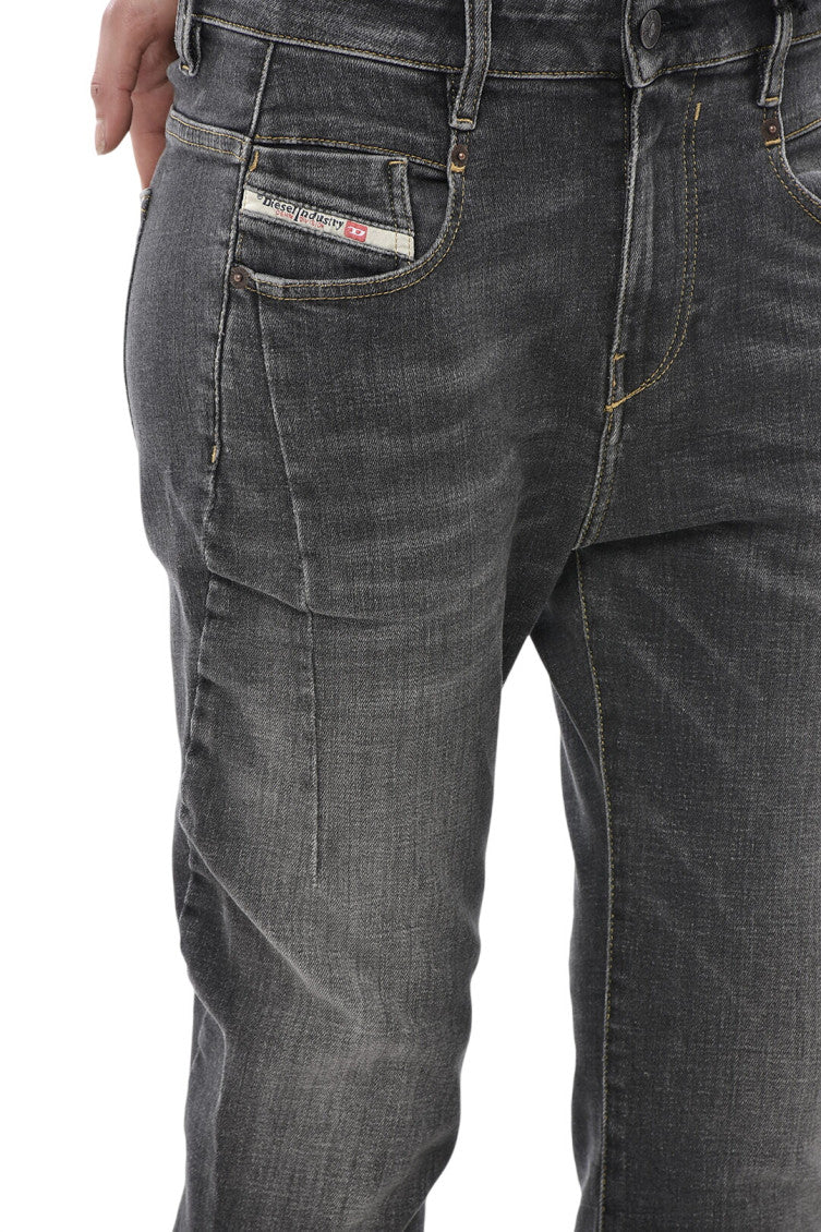 Grey Boyfriend Mid Rise Jeans 3