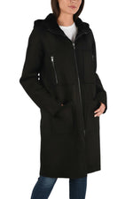 Black Solid Hood Jacket 1