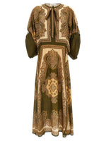 Multicolor Paisley Round Neck Maxi Dress 1