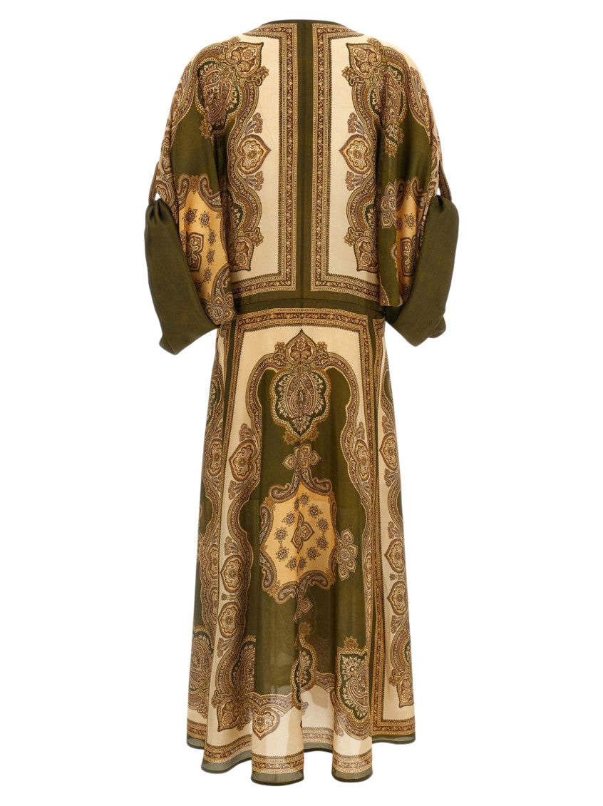 Multicolor Paisley Round Neck Maxi Dress 2