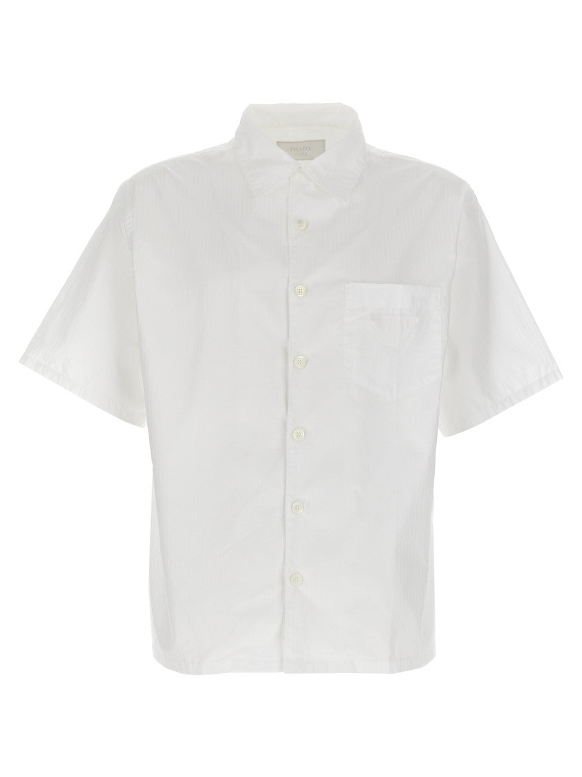 White Relaxed Stripes Shirt 1