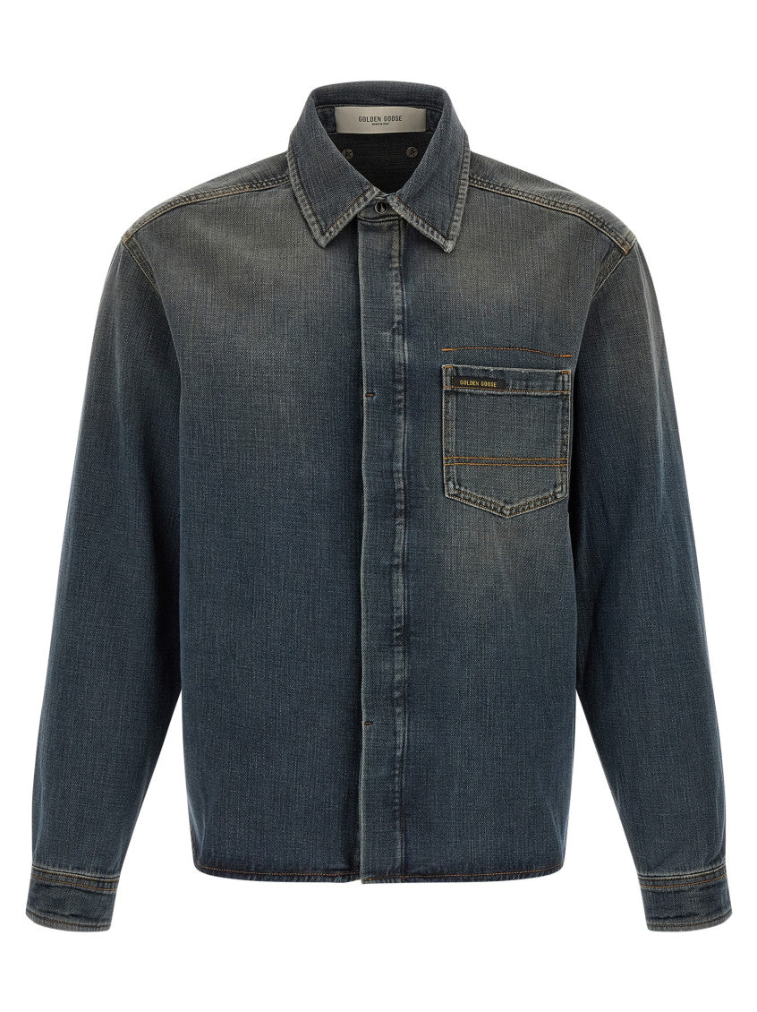 Blue Relaxed Solid Shirt 1