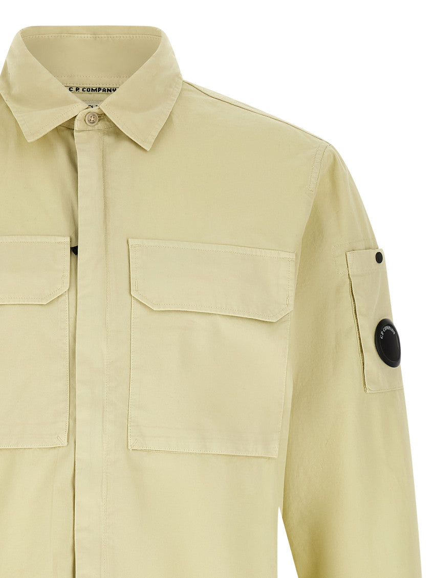Beige Regular Logo Overshirt 3
