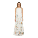 Cream Floral Maxi Skirt 1