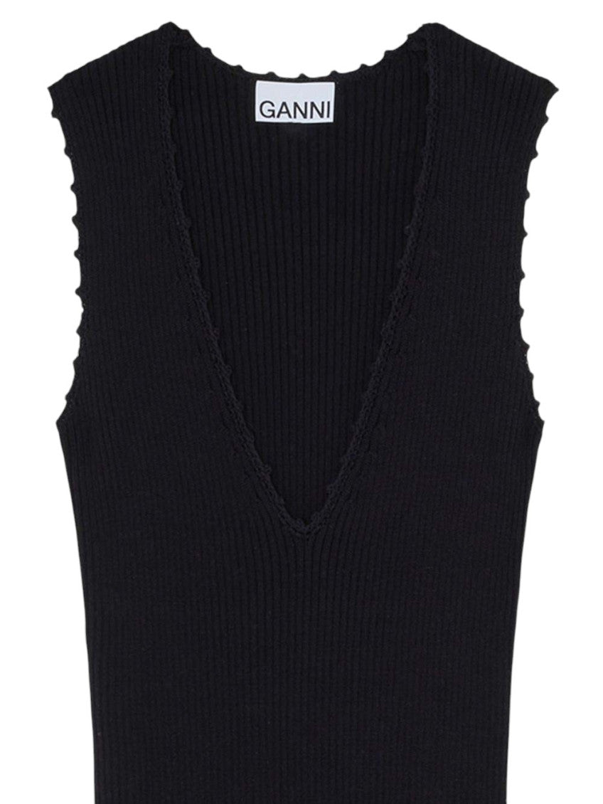 Black V Neck Maxi Dress 4