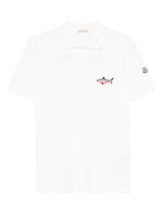 White Logo Shirt Collar Polo 1