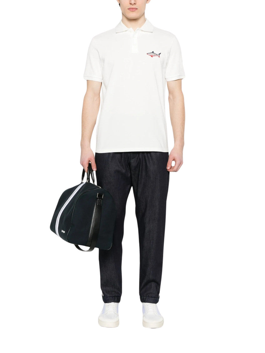 White Logo Shirt Collar Polo 2