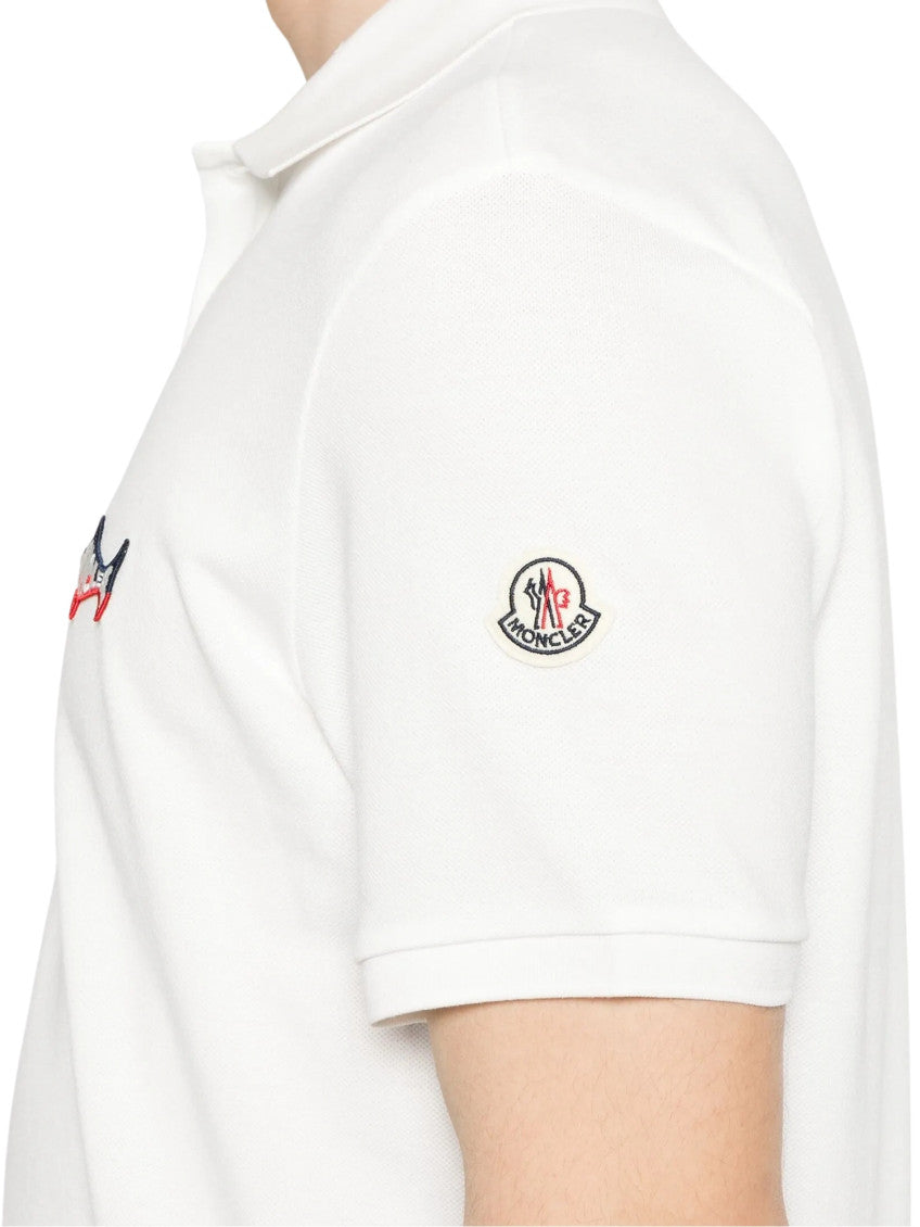 White Logo Shirt Collar Polo 4