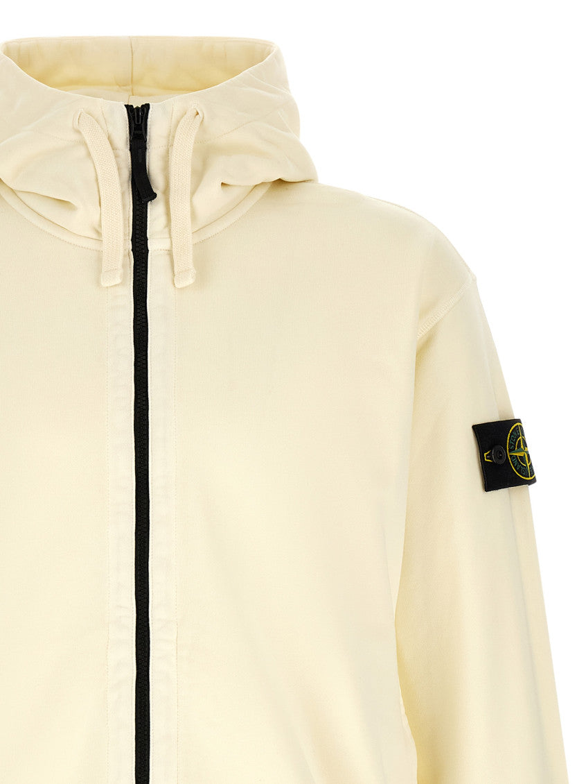 Off White Zip Up Hood Sweatshirt 3