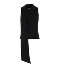 Black Solid V Neck Top 1