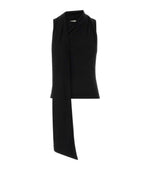 Black Solid V Neck Top 1