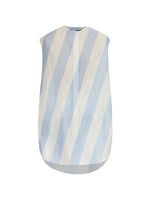 Light Blue Stripes Shirt Mini Dress 1
