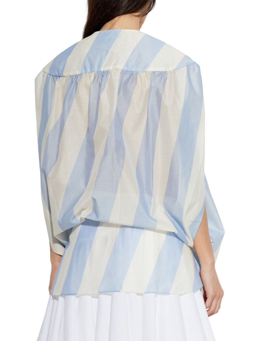 Light Blue Stripes Shirt Mini Dress 3