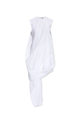 White Solid Round Neck Maxi Dress 1