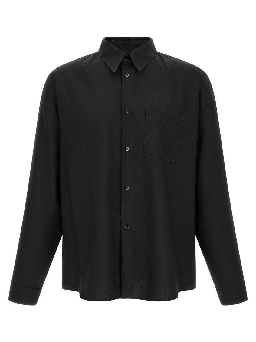 Black Oversized Solid Shirt 1