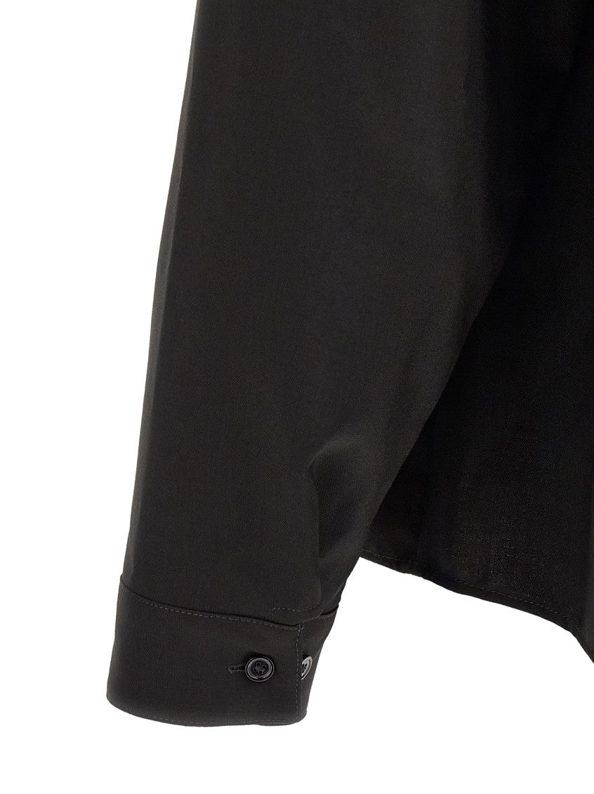 Black Oversized Solid Shirt 4