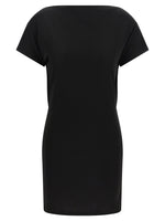Black Boat Neck Mini Dress 1
