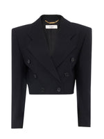 Black Notched Lapel Blazer 1