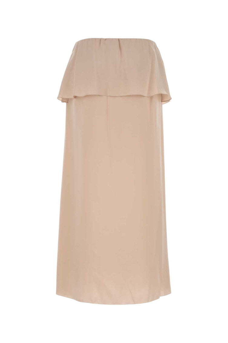 Beige Ruffle Maxi Skirt 2