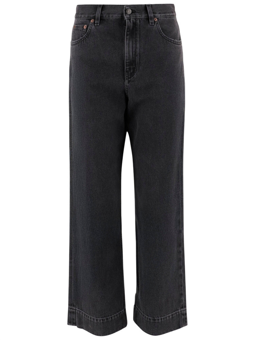 Dark Grey Relaxed High Rise Jeans 1