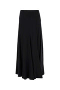 Black Solid Maxi Skirt 1
