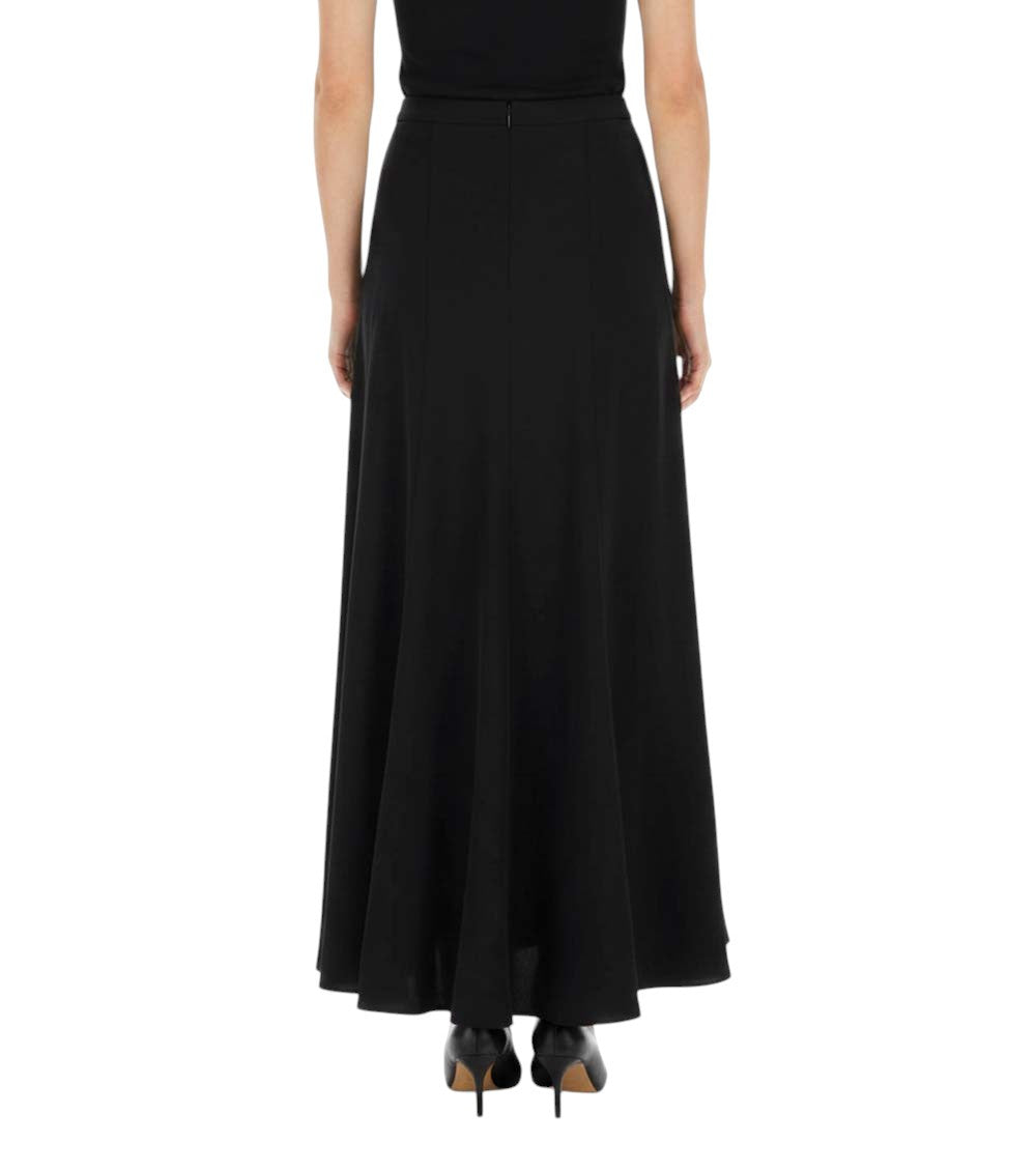 Black Solid Maxi Skirt 4
