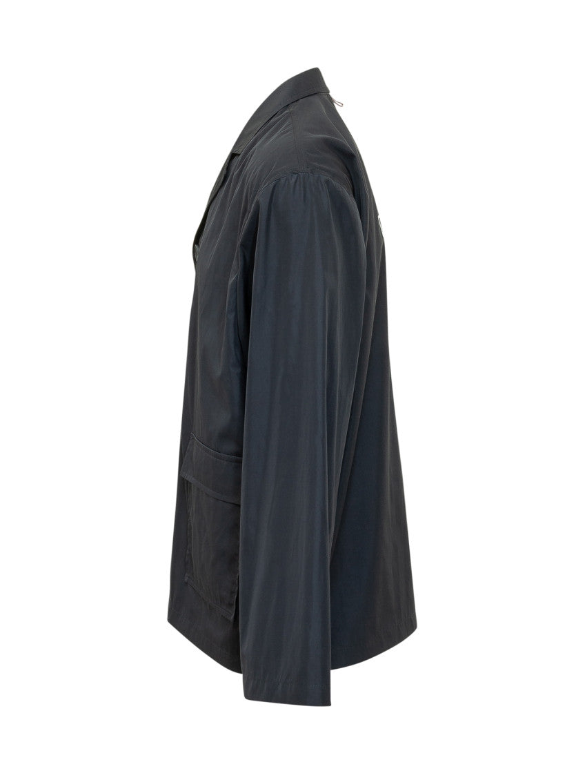Dark Blue Notched Lapel Jacket 3