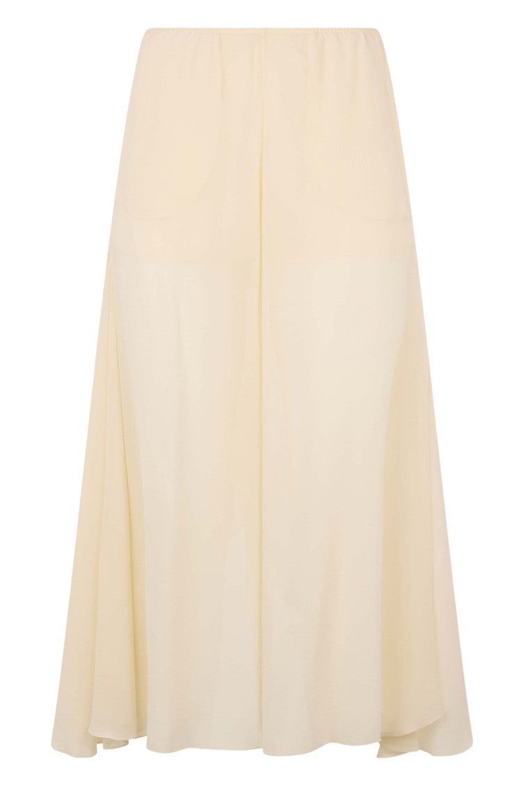 Beige Relaxed Flat Front Pants 1