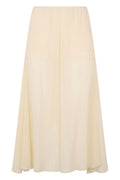 Beige Relaxed Flat Front Pants 1