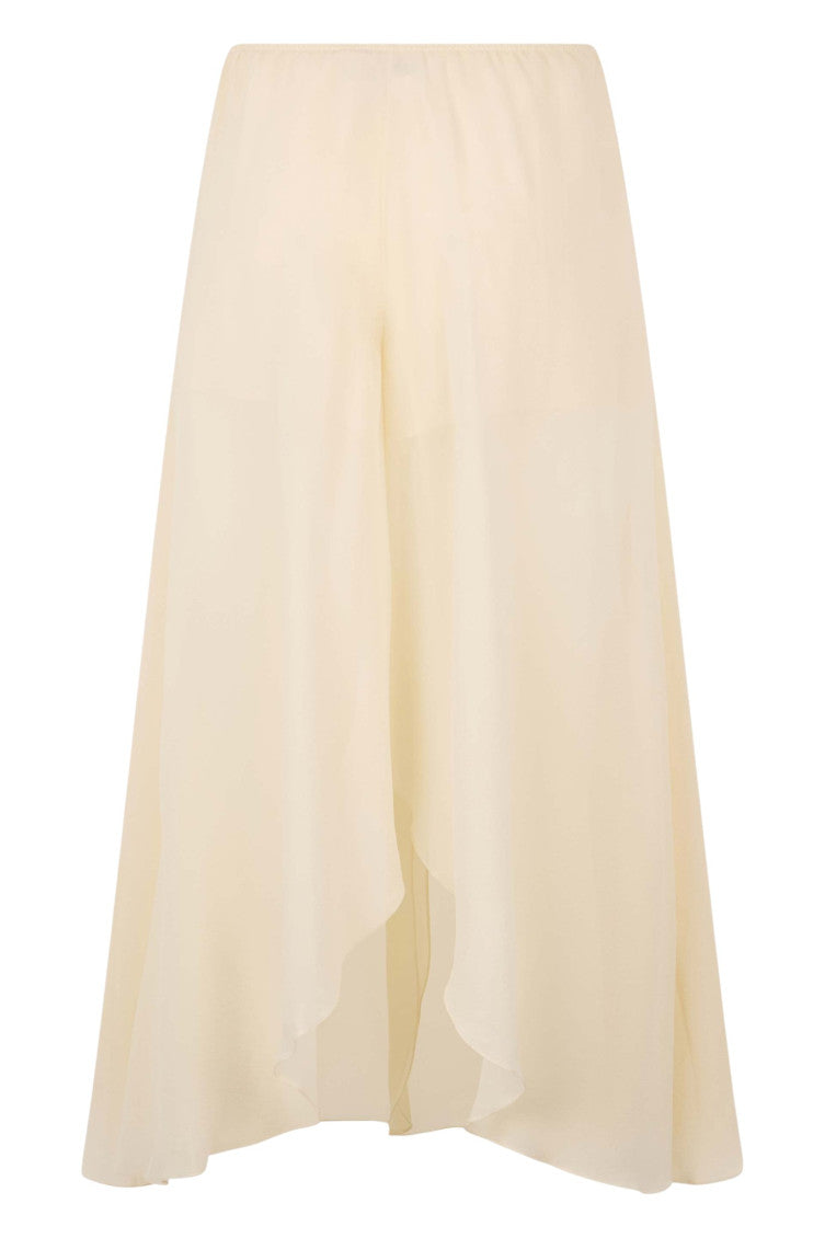 Beige Relaxed Flat Front Pants 2
