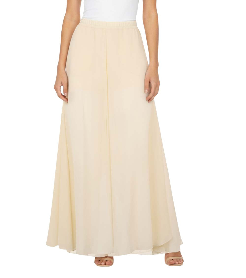 Beige Relaxed Flat Front Pants 3