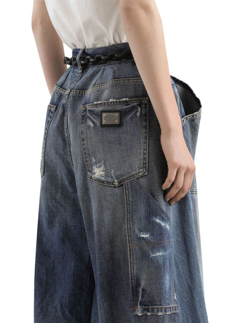Blue Loose High Rise Jeans 4