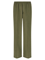 Green Straight Elasticated Trousers 1